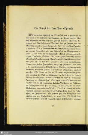 Die Kunst der deutschen Sprache