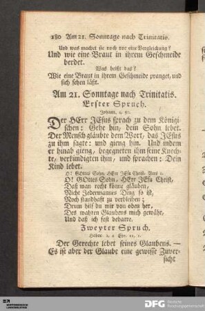 Am 21. Sonntage nach Trinitatis.