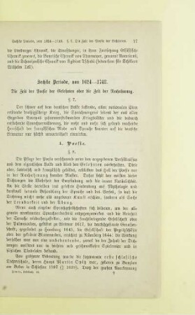 Sechste Periode, von 1624 - 1748