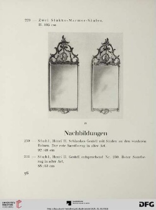 Nachbildungen (Nr. 230-310)