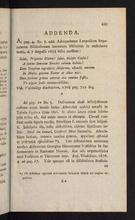 429-442, Addenda