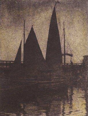 " Boote im Hafen am Abend."