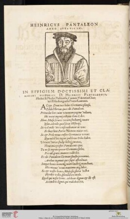 Heinricvs Pantaleon Anno Aetatis LVI