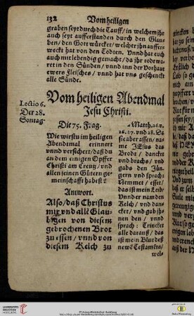 Vom heiligen Abendmahl Jesu Christi