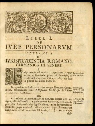 Liber I. De Iure Personarum