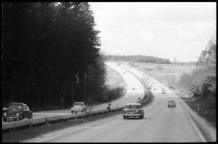 Riegel - Lahr, Verkehr auf winterlicher Autobahn