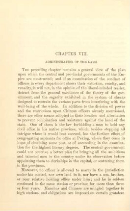 Chapter VIII. Administration of the laws