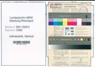 Entnazifizierung Gertrud Vehreschild , geb. 06.02.1921 (Hausgehilfin)