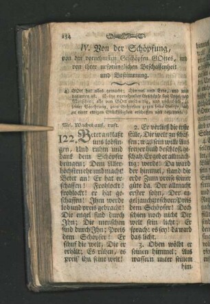 IV. Von der Schöpfung ... .