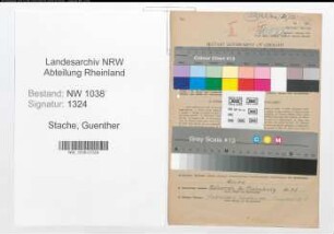 Entnazifizierung Guenther Stache , geb. 19.07.1892 (Lehrer)
