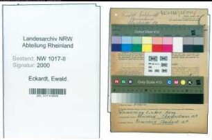Entnazifizierung Ewald Eckardt , geb. 07.03.1895 (Vulkaniseur)