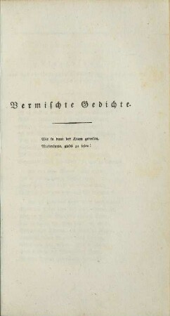 Vermischte Gedichte