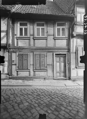 Quedlinburg, Goldstraße 22. Wohnhaus. Straßenfront