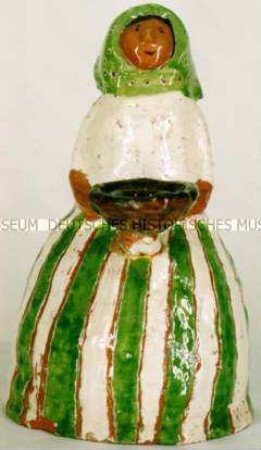 Tonfigur als Kerzenhalter