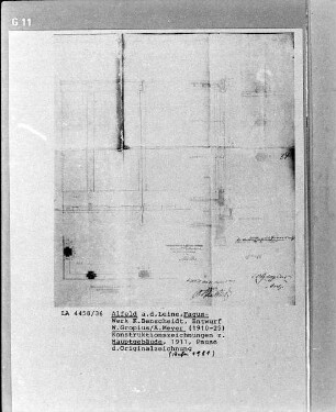 Fagus-Werk, Konstruktionszeichnungen zum Hauptgebäude