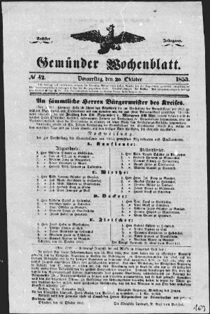 Gemünder Wochenblatt. 1852-1853