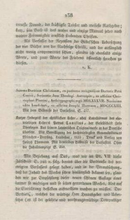 238-239 "Kurzer Inbegriff der christlichen Lehre, oder Katechismus der hochwürdigen Lehrers Petrus Canisius"