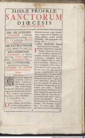Missae Propriae Sanctorum Dioecesis Brixinensis