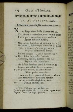 IX. Ad Maecenatem = IX. A Mecene