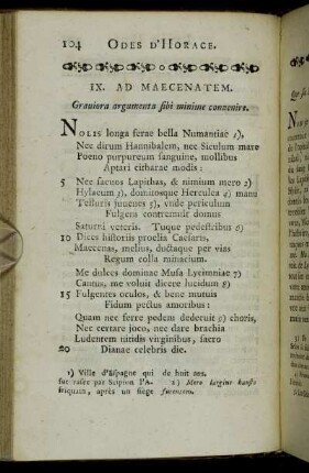 IX. Ad Maecenatem = IX. A Mecene