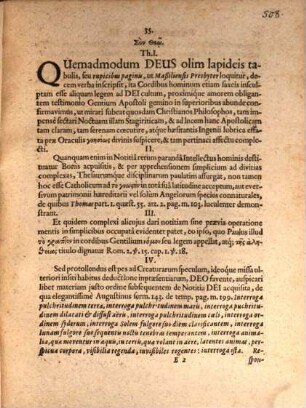 Exercitatio III. de notitia Dei acquisita