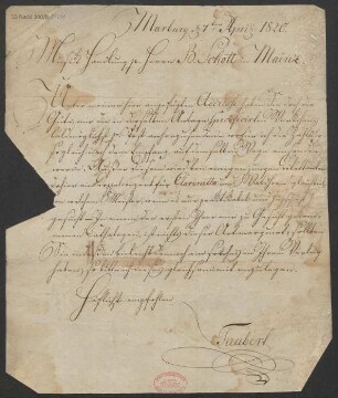 Brief an B. Schott's Söhne : 07.04.1820