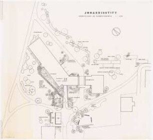 Johannesstift Berlin-Spandau Grünflächen: Schwesternheim: Lageplan mit Gartenplan 1:200