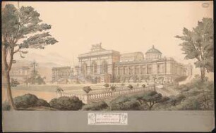 Kur- und Badehaus Schinkelwettbewerb 1878: Perspektivische Ansicht