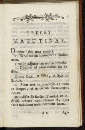 Preces Matutinae.
