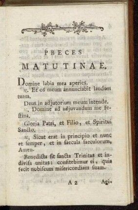 Preces Matutinae.