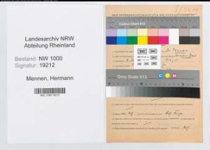 Entnazifizierung Hermann Mennen, geb. 02.12.1900 (Rechtsanwalt)