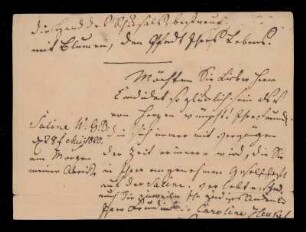 (Saline W:G:B:[Wilhelmsglücksbrunn], 28.5.1820) Caroline Henkel