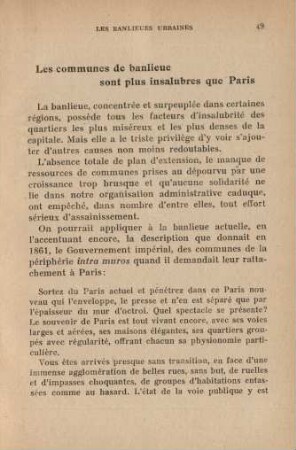 Les communes de banlieue sont plus insalubres que Paris