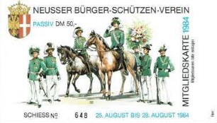 Festkarte Neuss 1984 (passiv)