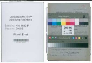 Entnazifizierung Ernst Picard , geb. 09.04.1873 (Schmied)