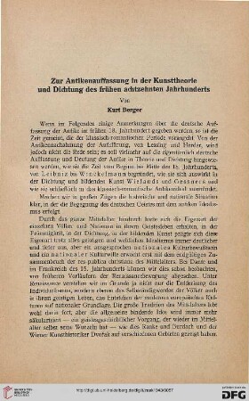 37: Zur Antikenauffassung in der Kunsttheorie und Dichtung des frühen achtzehnten Jahrhunderts