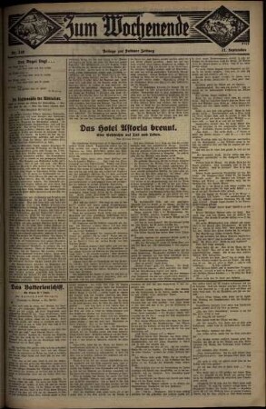 Zweite Ausgabe vom Sonntag, den 21. September 1930.
