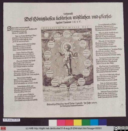 Lobspruch Deß Hönigsüessen/ lieblichen/ tröstlichen/ und allerheiligisten Namens Jesu