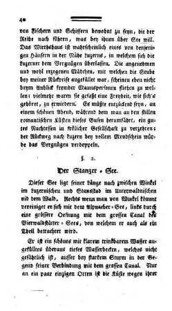 §. 2. Der Stanzer-See