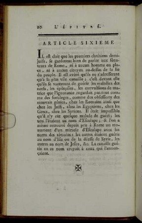 Article Sixieme