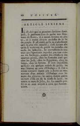 Article Sixieme