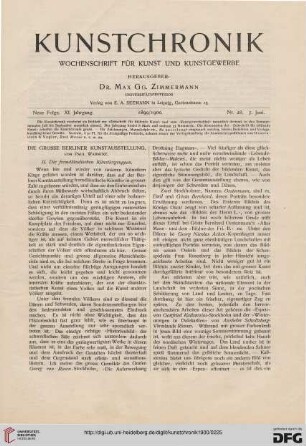 Die große Berliner Kunstausstellung, [2]: die fremdländischen Künstlergruppen
