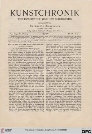 Die große Berliner Kunstausstellung, [2]: die fremdländischen Künstlergruppen
