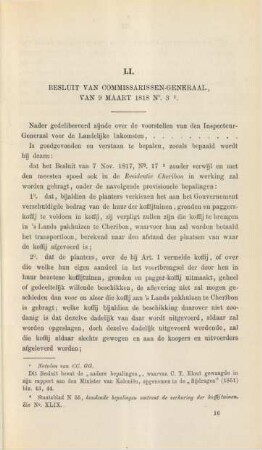 LI. Besluit van commissarissen-generaal, van 9 maart 1818 No. 3