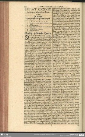 Relat. CXXXIX. [CXL.] Continens aliam Interlocutoriam. In Sachen Vorgedachter der P. & G. Vogten