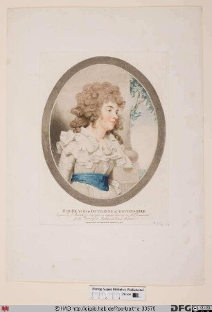 Bildnis Georgiana Cavendish, Duchess of Devonshire, geb. Countess Spencer