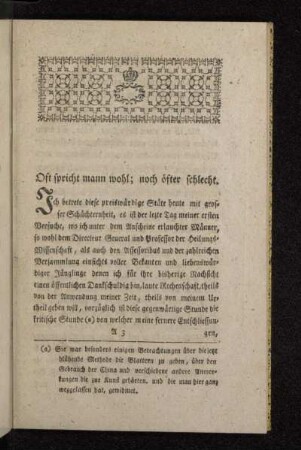 Oft spricht mann wohl; noch öfter schlecht.