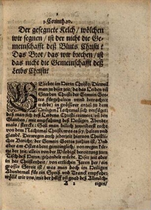 Zwo Christliche Predigt ... von dem h. Nachtmal unsers Herrn J. Christi ...