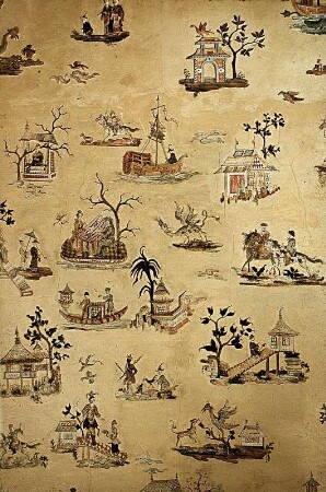 Decke mit Chinoiserien
