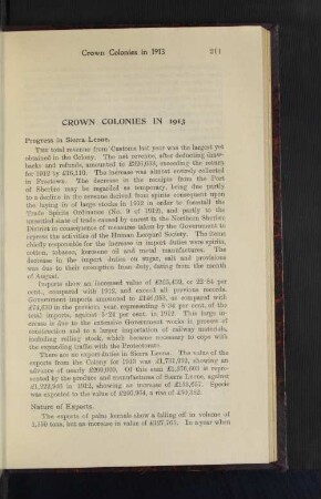 Crown Colonies in 1913